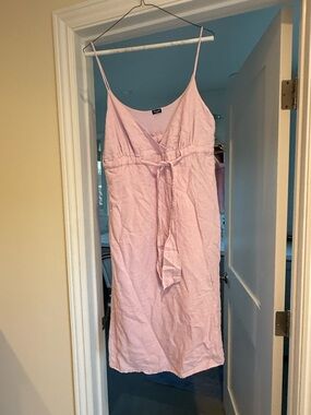 Splendid Light Pink Spaghetti Strap Linen Dress